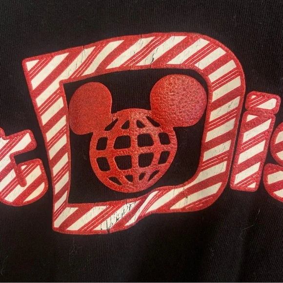 Disney Black Sweatshirt with Red and White Design - Picture 2 of 7